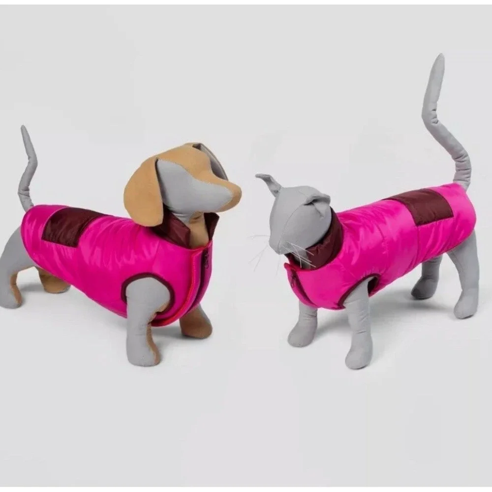Dog and Cat Puffer Vest - Boots‎ & Barkley-Pink Size Medium